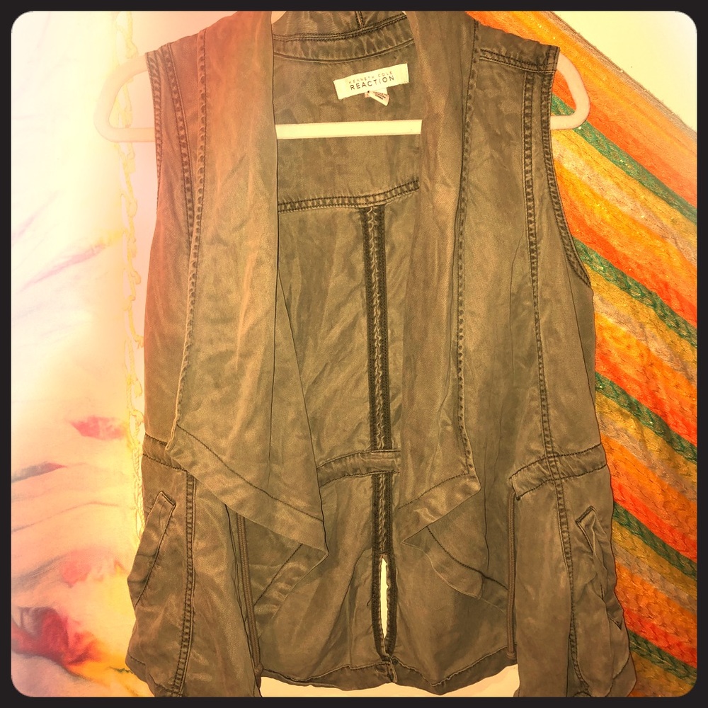 Olive green vest